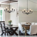 6 Light Plug in Chandelier, Hanging Lights with Plug in Cord & on/Off Switch, Farmhouse Plug in Hanging Light for Dining Room, Living Room, Kitchen, Bedroom, Entryway