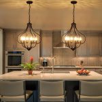 Black Farmhouse Chandelier 6-Lights Rustic Iron Pendant Light Fixtures Height Adjustable Vintage Chandeliers for Dining Room Kitchen Island Foyer Entryway Bedroom